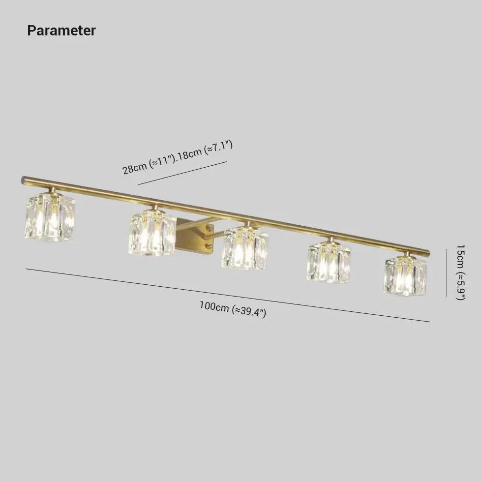 Gold Crystal Multi Arm Bathroom Wall Lights - Clowas