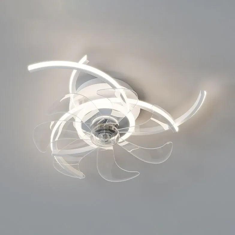 Half-Ring Adjustable Ceiling Fan with Light - Clowas