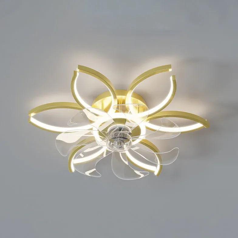 Half-Ring Adjustable Ceiling Fan with Light - Clowas