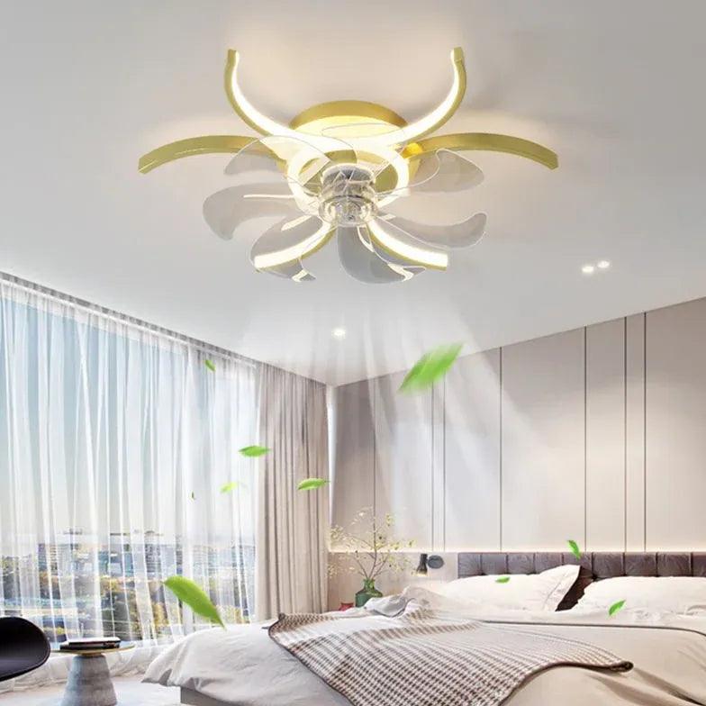 Half-Ring Adjustable Ceiling Fan with Light - Clowas