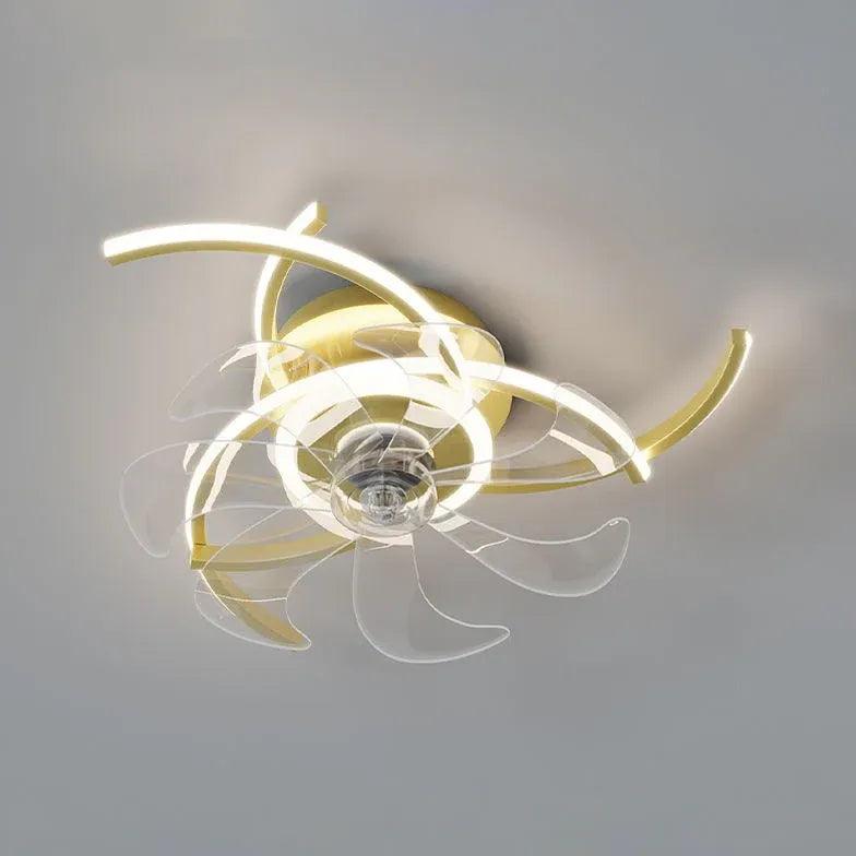 Half-Ring Adjustable Ceiling Fan with Light - Clowas