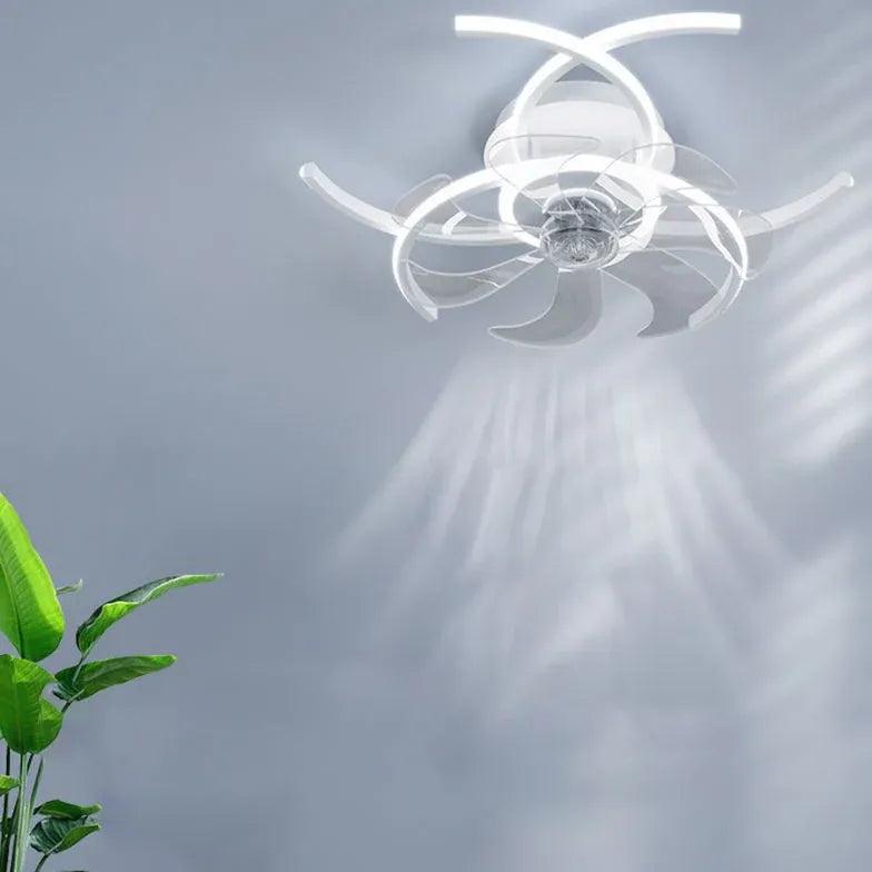 Half-Ring Adjustable Ceiling Fan with Light - Clowas