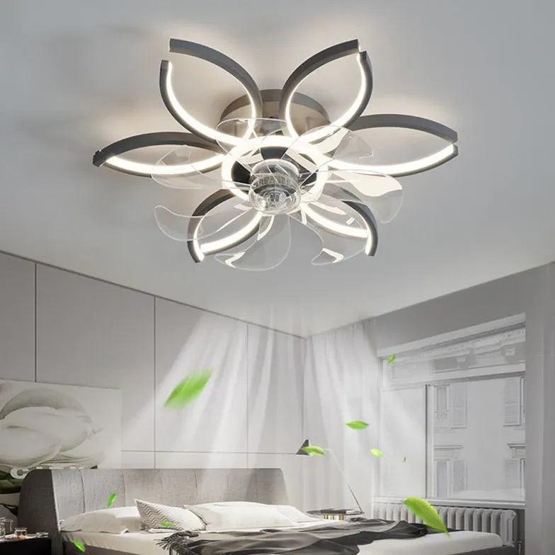 Half-Ring Adjustable Ceiling Fan with Light - Clowas