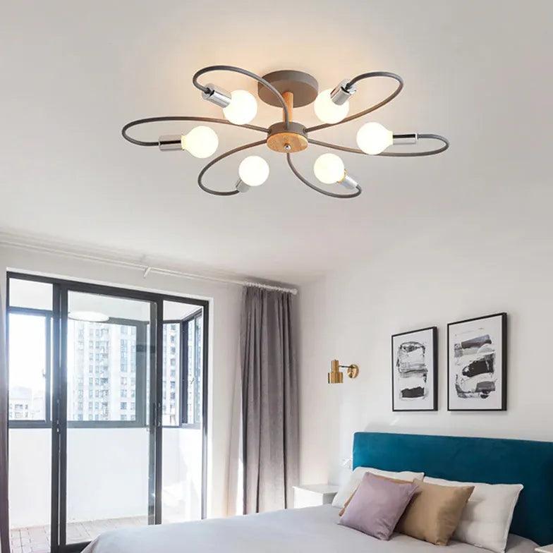 Multi-head Metal Bedroom Ceiling Light - Clowas