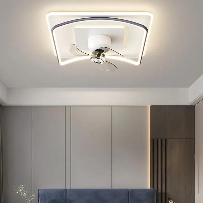Color-Block Double Layer Ceiling Fan with Light - Clowas