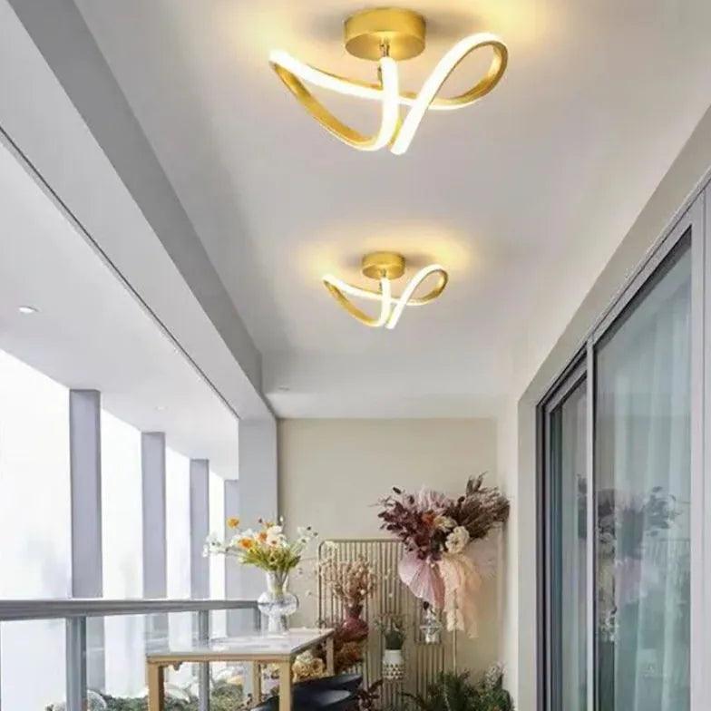 Irregular Two-Tone Ring Modern Ceiling Light - Clowas