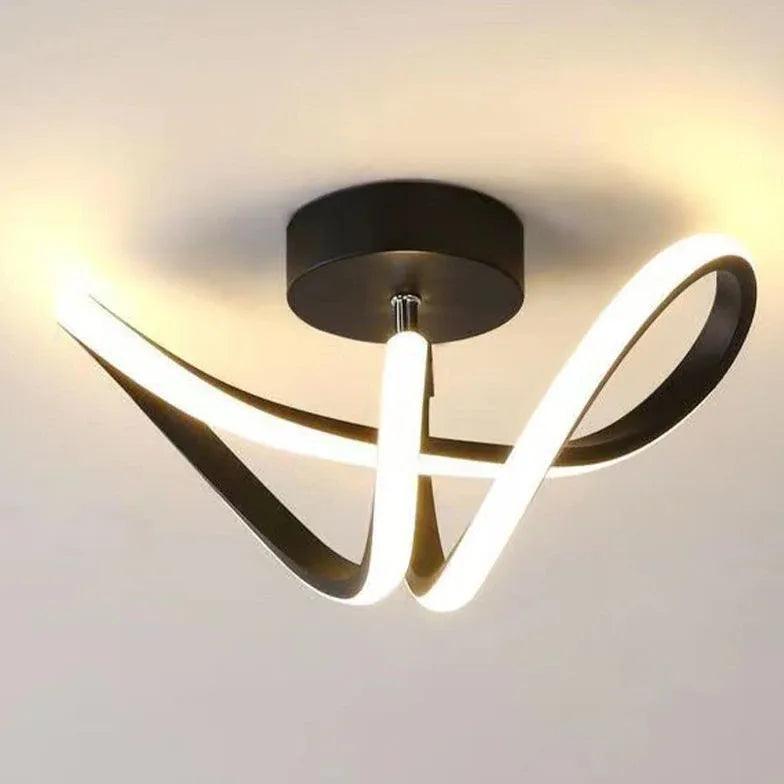 Irregular Two-Tone Ring Modern Ceiling Light - Clowas