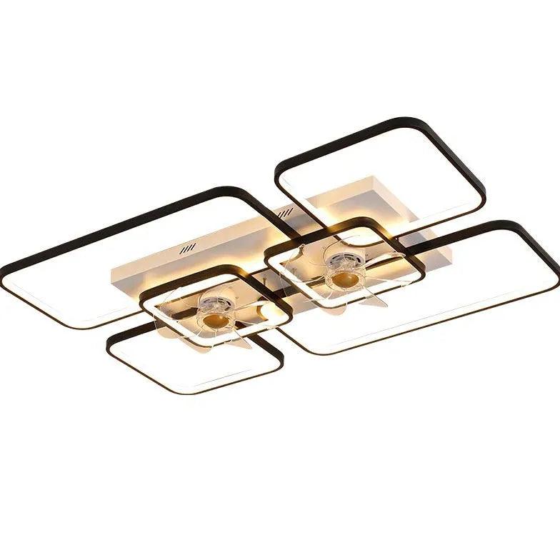 Large Two-Tone Ceiling Fan with Light - Clowas