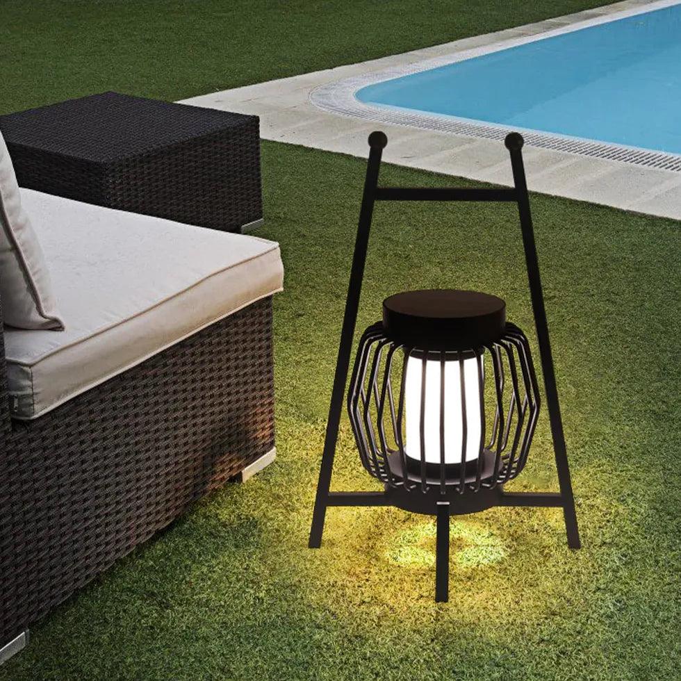 Lantern Black Solar Outdoor Floor lamps - Clowas