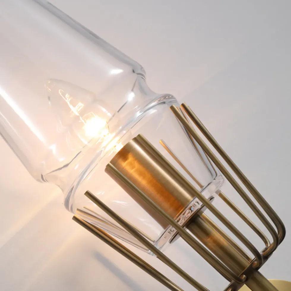 Lantern Glass Vintage Gold Wall Lights - Clowas