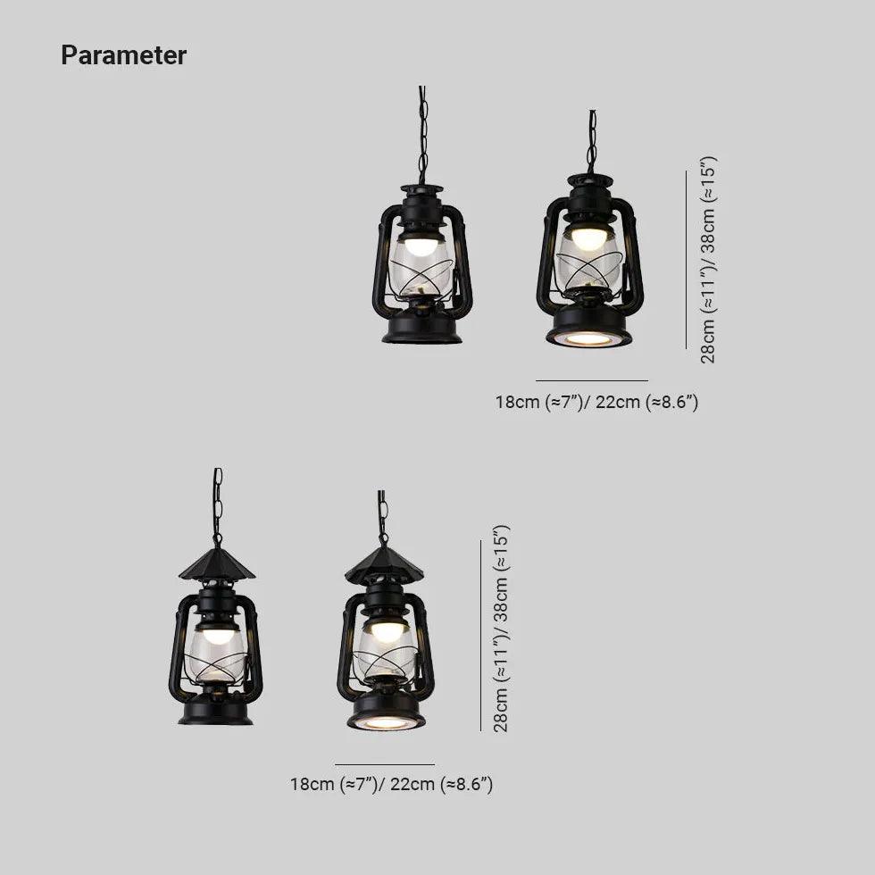 Lantern-Shaped Vintage Industrial Pendant Light - Clowas