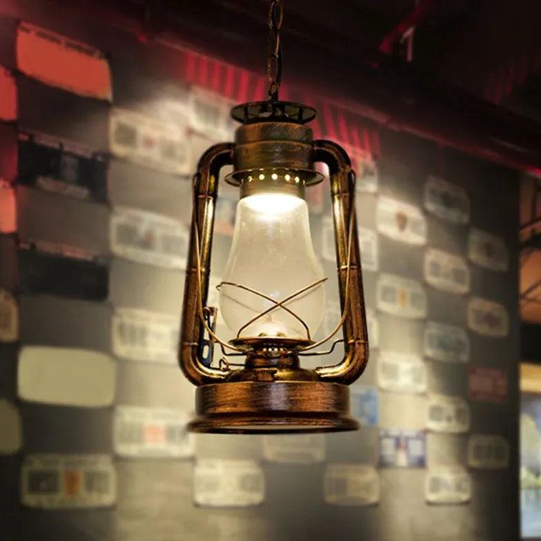 Lantern-Shaped Vintage Industrial Pendant Light - Clowas