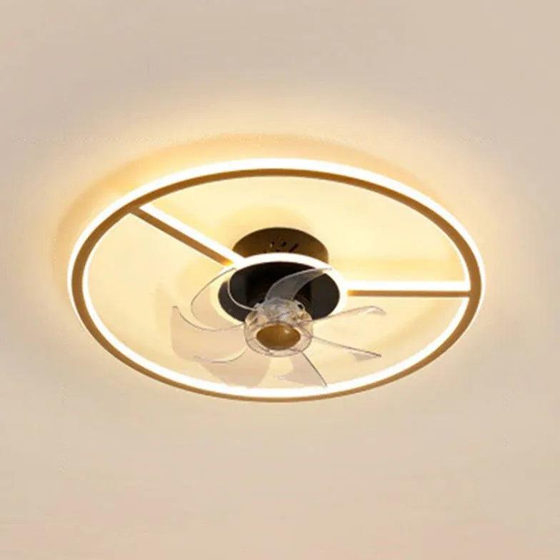 Large Two-Tone Ceiling Fan with Light - Clowas