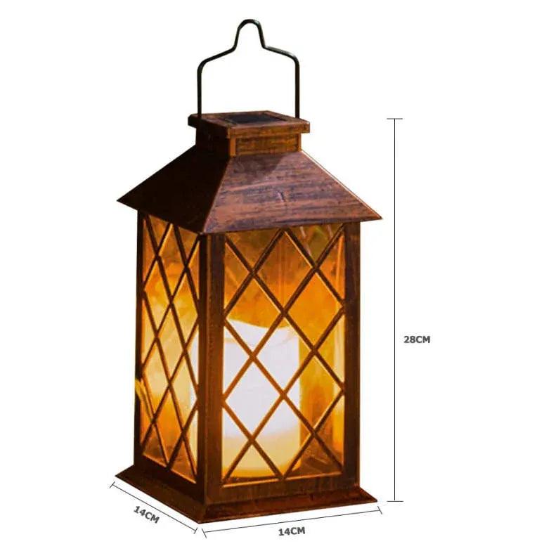 Hollow Out Flameless Candle Solar Lantern - Clowas