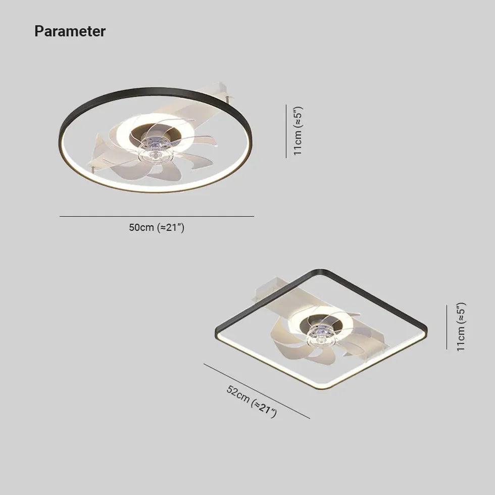 LED Outer Ring Modern Fan Light - Clowas