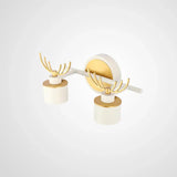 Gold Antler White Lampshade Bathroom Wall Lights - Clowas