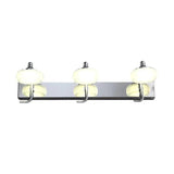 Lantern Shaped Glass Silver Bathroom Wall Lights - Clowas