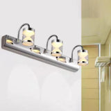 hourglass shaped Silver Bathroom Wall Lights - Clowas
