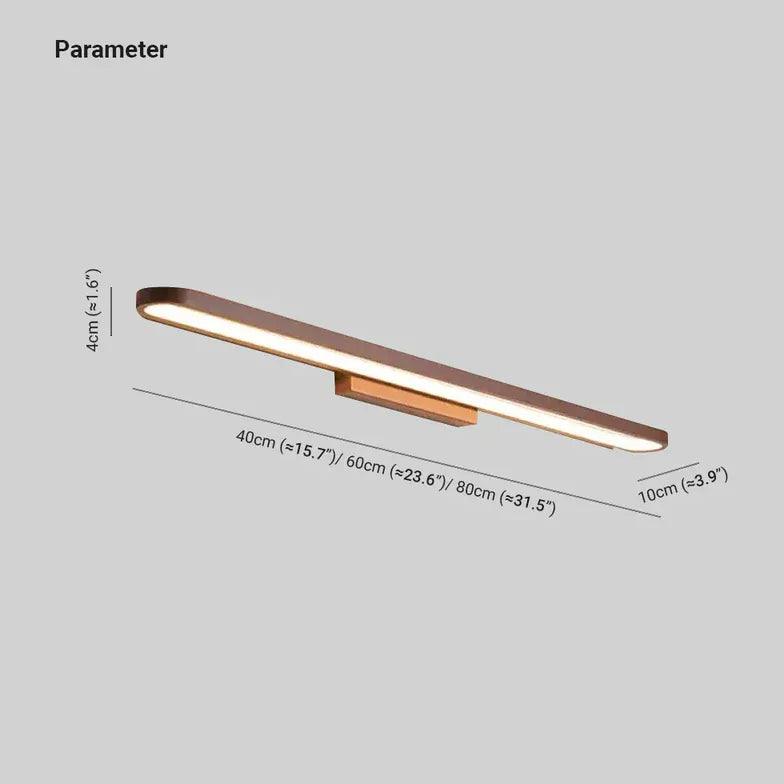 Brown Linear Led Bathroom Mirror Lights - Clowas
