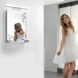 Silver Steel Led Bathroom Mirror Lights - Clowas