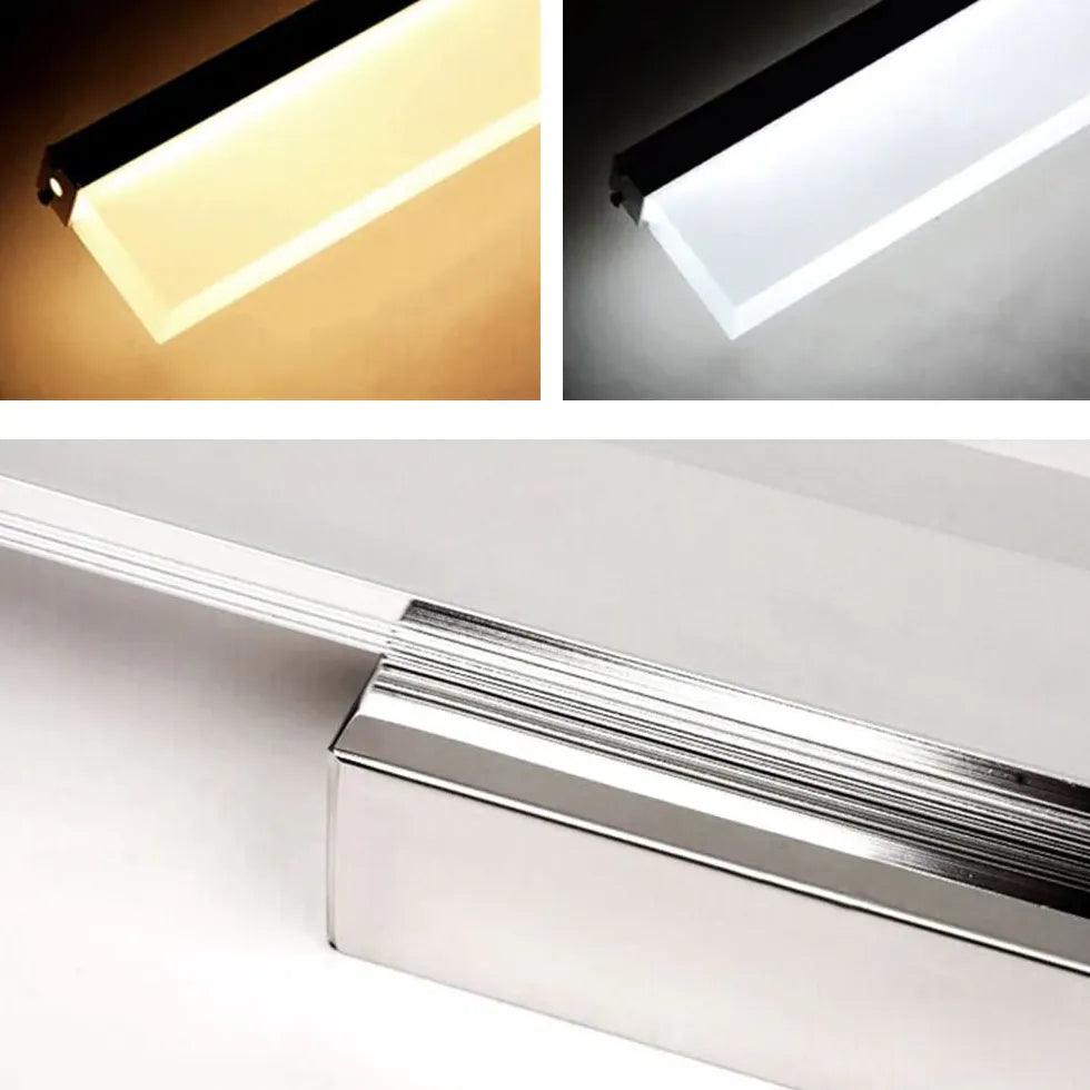 Silver Steel Led Bathroom Mirror Lights - Clowas