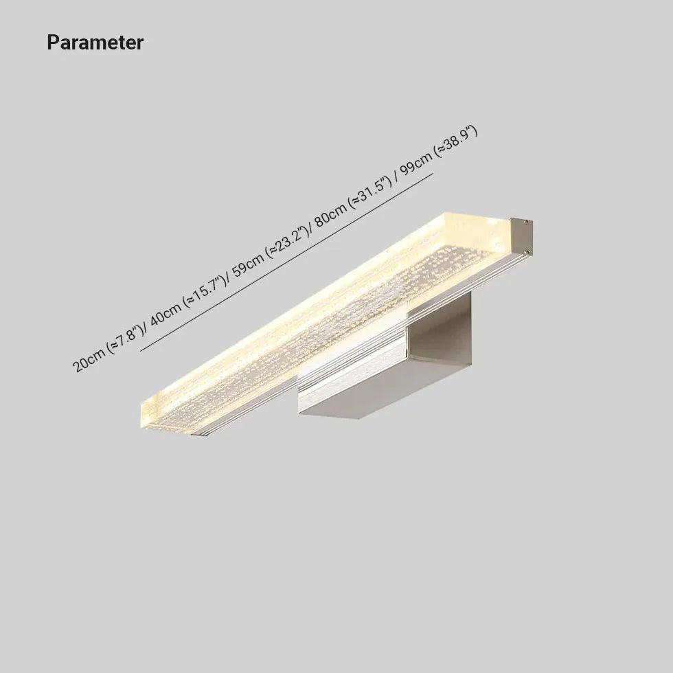 Silver Long Strip Bathroom Mirror Lights - Clowas