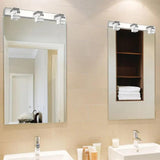 Square Silver Crystal Bathroom Mirror Lights - Clowas