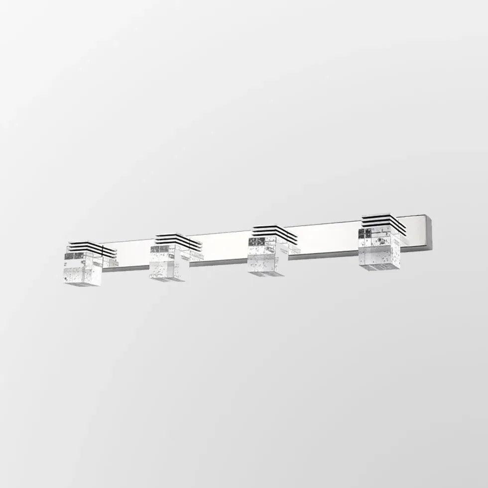 Square Silver Crystal Bathroom Mirror Lights - Clowas