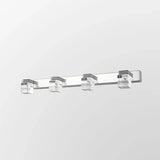 Square Silver Crystal Bathroom Mirror Lights - Clowas