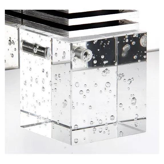 Square Silver Crystal Bathroom Mirror Lights - Clowas