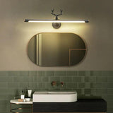 Vintage Antler Linear Bathroom Mirror Lights - Clowas