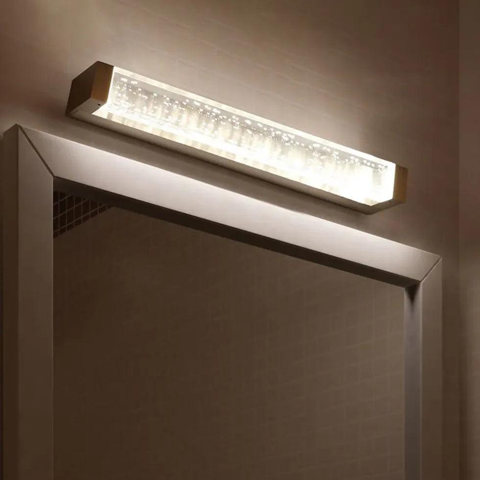 Rectangular White Crystal Led Bathroom Wall Lights - Clowas