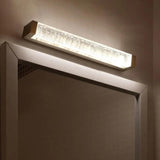 Rectangular White Crystal Led Bathroom Wall Lights - Clowas