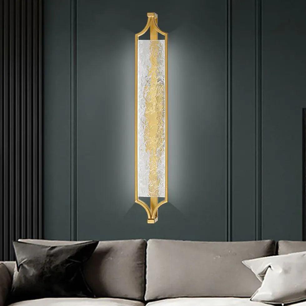 Water Grain Led Gold Bathroom Wall Lights - Clowas