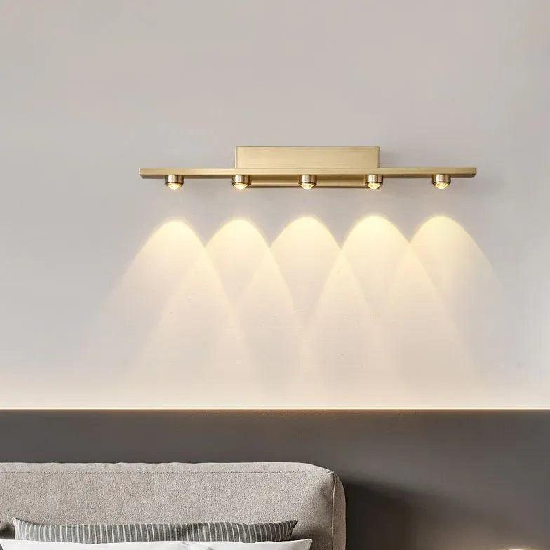 Brushed Process Led Gold Wall Lights - Clowas