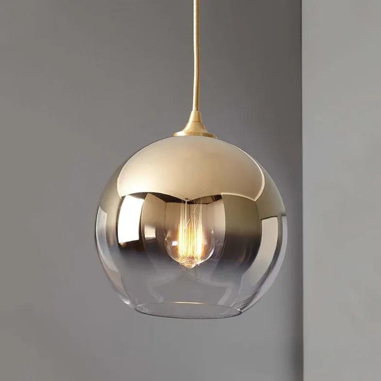 Single Head Metal Sphere Modern Pendant Light - Clowas