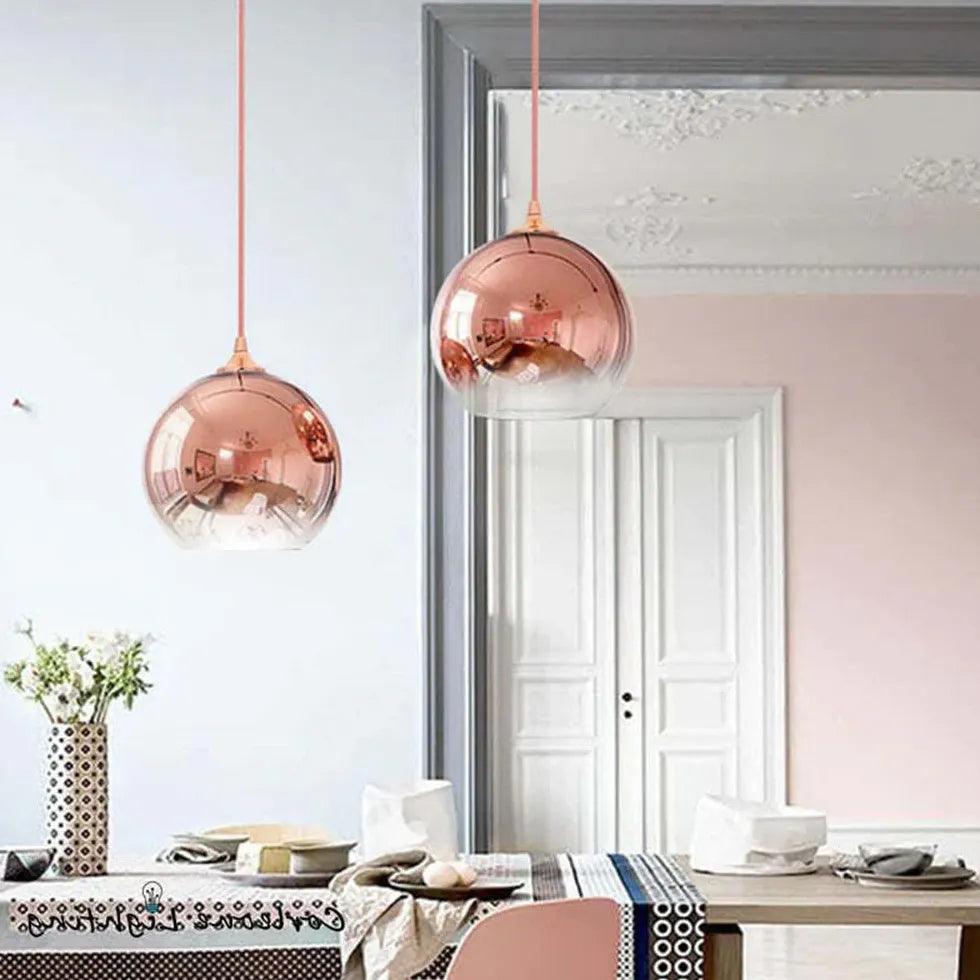 Single Head Metal Sphere Modern Pendant Light - Clowas