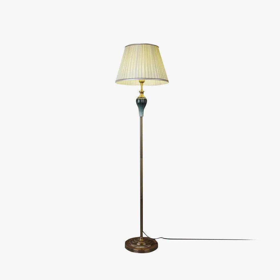 Light Beige Trapezoidal Retro Floor Lamp - Clowas