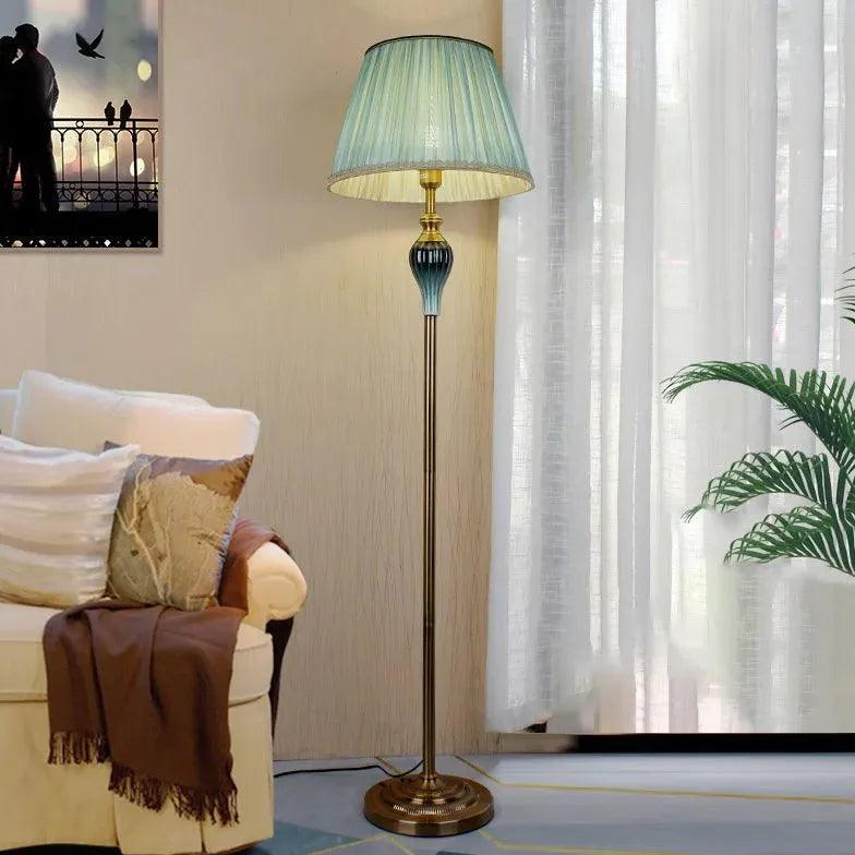 Light Beige Trapezoidal Retro Floor Lamp - Clowas