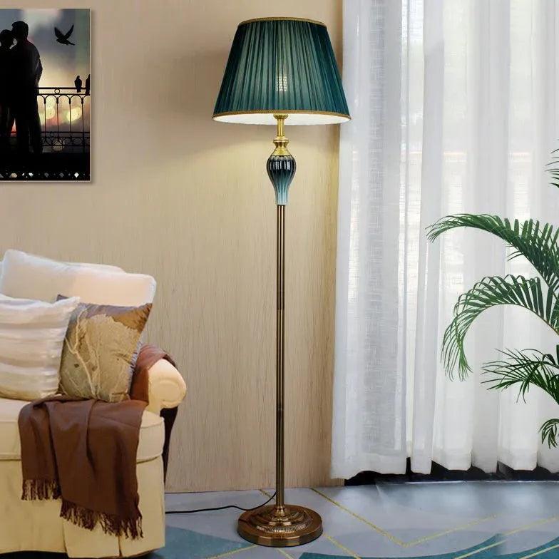 Light Beige Trapezoidal Retro Floor Lamp - Clowas