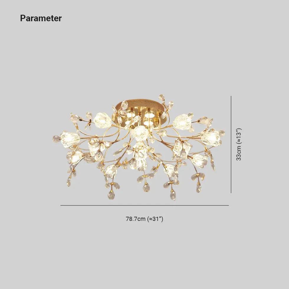 Crystal Flower Modern Luxurious Ceiling Light - Clowas
