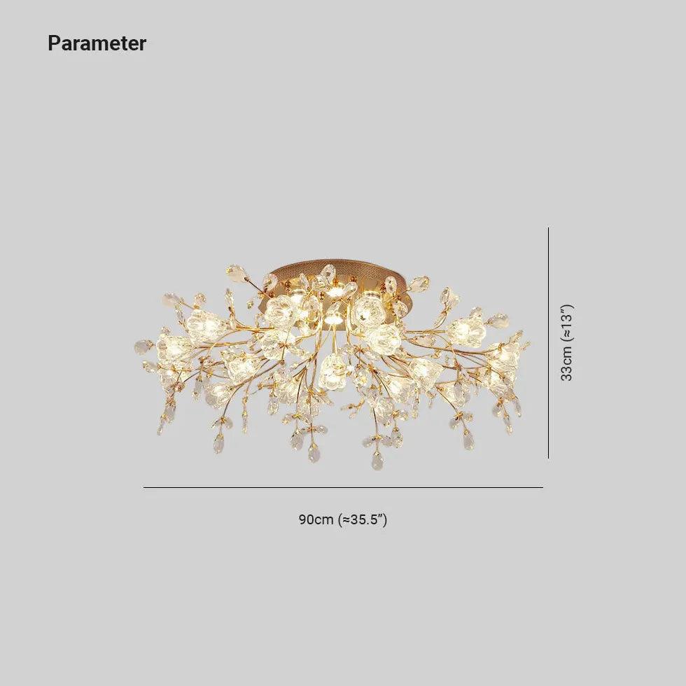 Crystal Flower Modern Luxurious Ceiling Light - Clowas