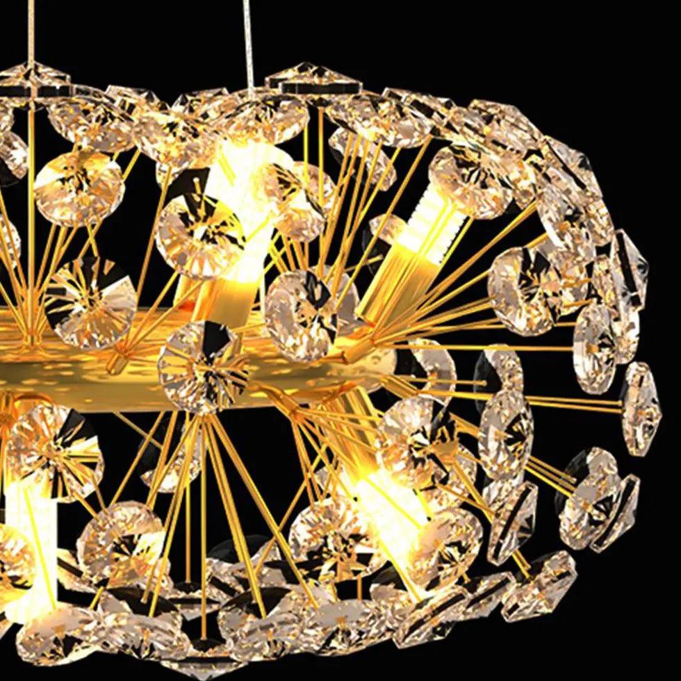 Long Crystal Decorative Gold Pendant Light - Clowas