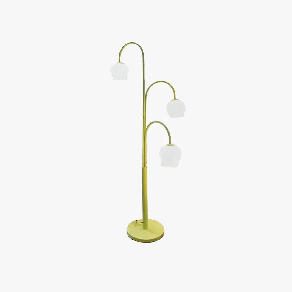 Multi-Head White Flower Green Floor Lamp - Clowas