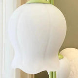 Multi-Head White Flower Green Floor Lamp - Clowas