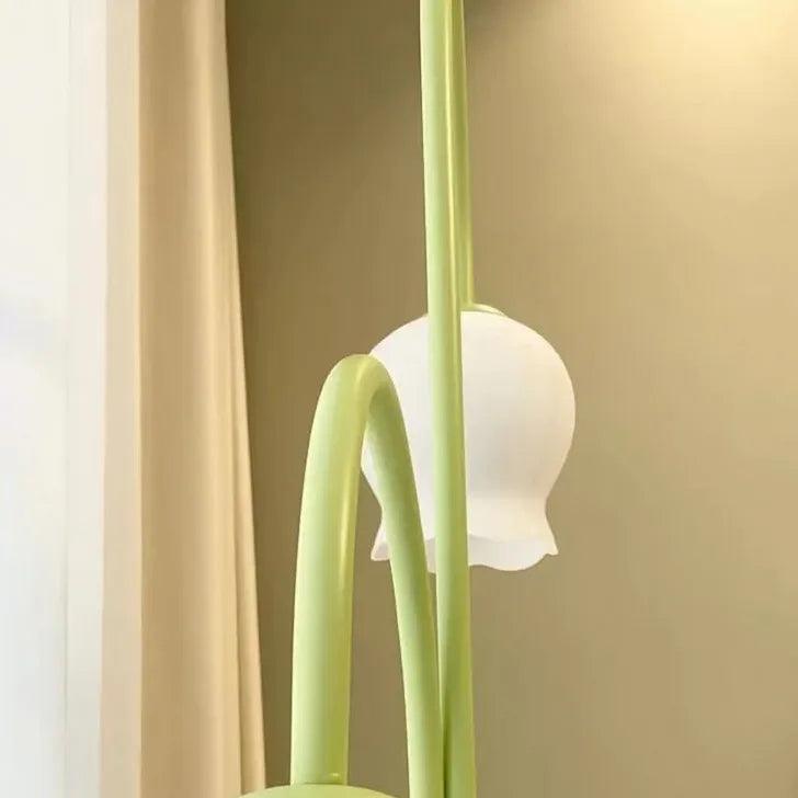 Multi-Head White Flower Green Floor Lamp - Clowas