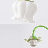Three-Head Lantern Flower Green Floor Lamp - Clowas