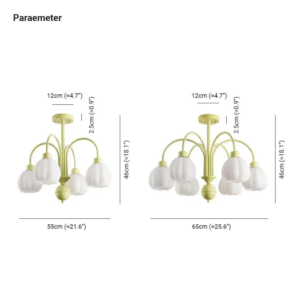 Radial White Flower Modern Bedroom Ceiling Light - Clowas