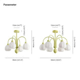 Radial White Flower Modern Bedroom Ceiling Light - Clowas