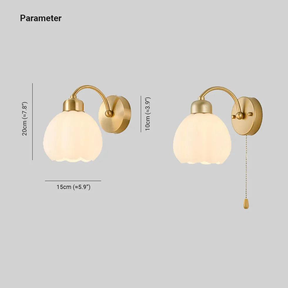Gold lily Bedroom Plug in Wall Lights - Clowas